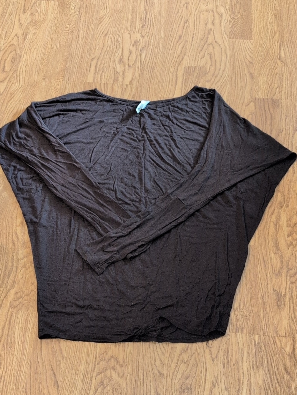 Women's Brown Long Sleeve Top - Lightweight Tee